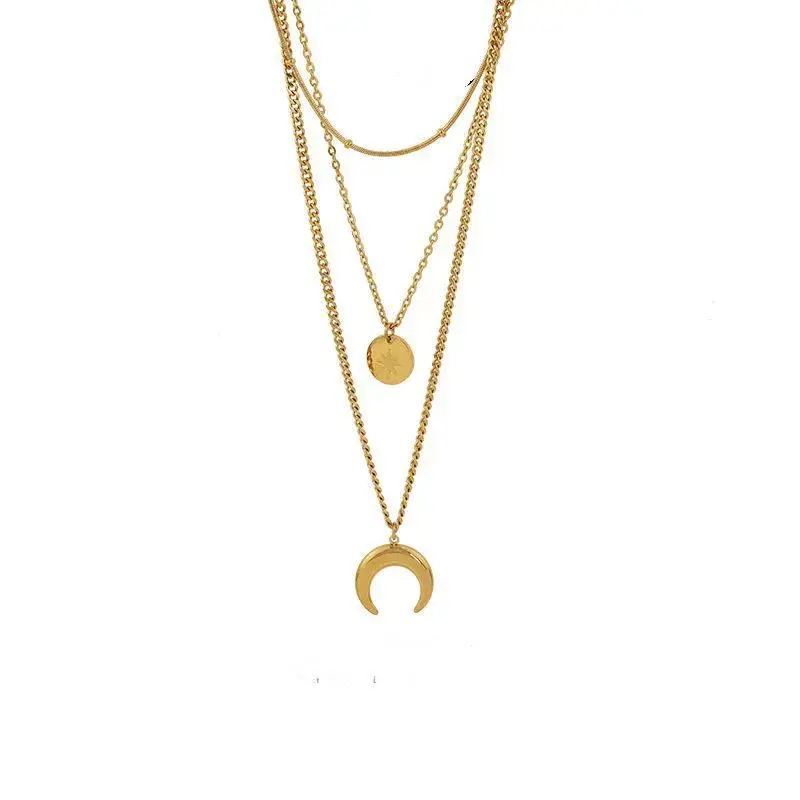 Moon Triple Layer Necklace - FY0220